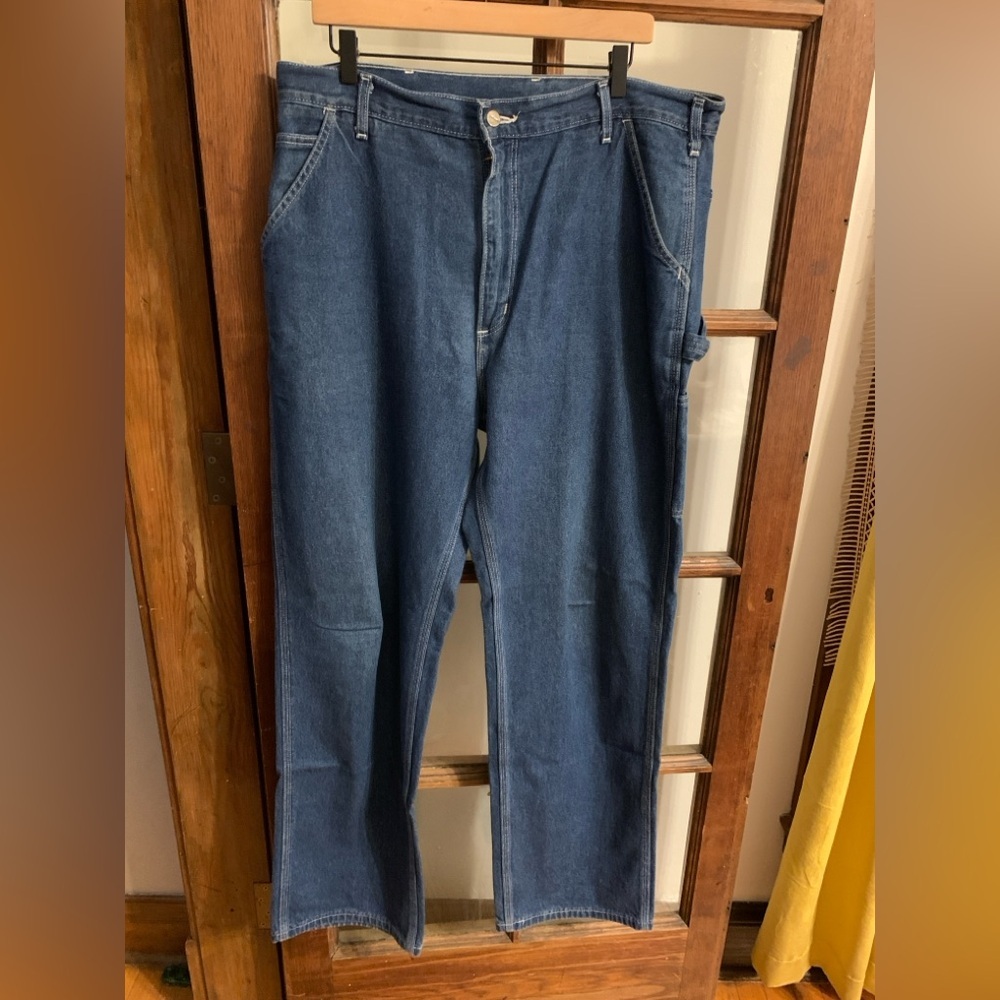 Men's Carhartt Dungaree Fit Jeans 38x34 Work Construction Denim